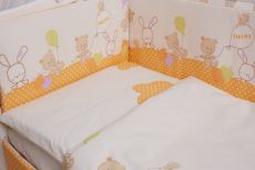 Детский постельный комплект 7 эл. Twins Comfort New 4051-C-121, Горошки оранжевые